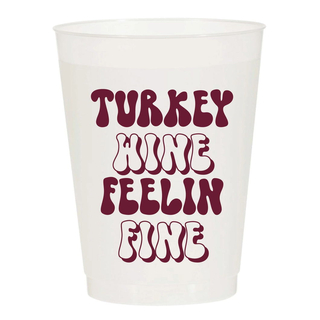 Turkey Wine Reusable Cups - Set of 6