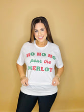 Load image into Gallery viewer, Ho Ho Ho Merlot Graphic Tee - Size Small
