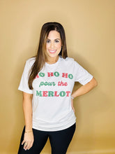 Load image into Gallery viewer, Ho Ho Ho Merlot Graphic Tee - Size Small
