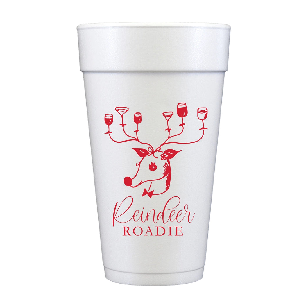 Reindeer Roadie Reusable Cups - Set of 10